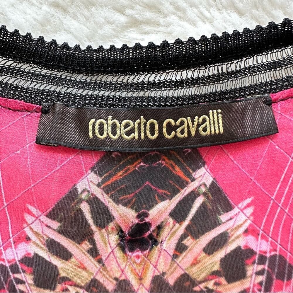 Roberto Cavalli women silk blouse size 46IT or 10 US Authentic - Picture 5 of 9